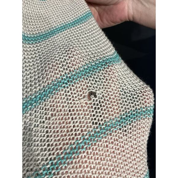 Torrid Long Sleeve Knit Tunic Top Size 1 Cream & Teal - Picture 6 of 6